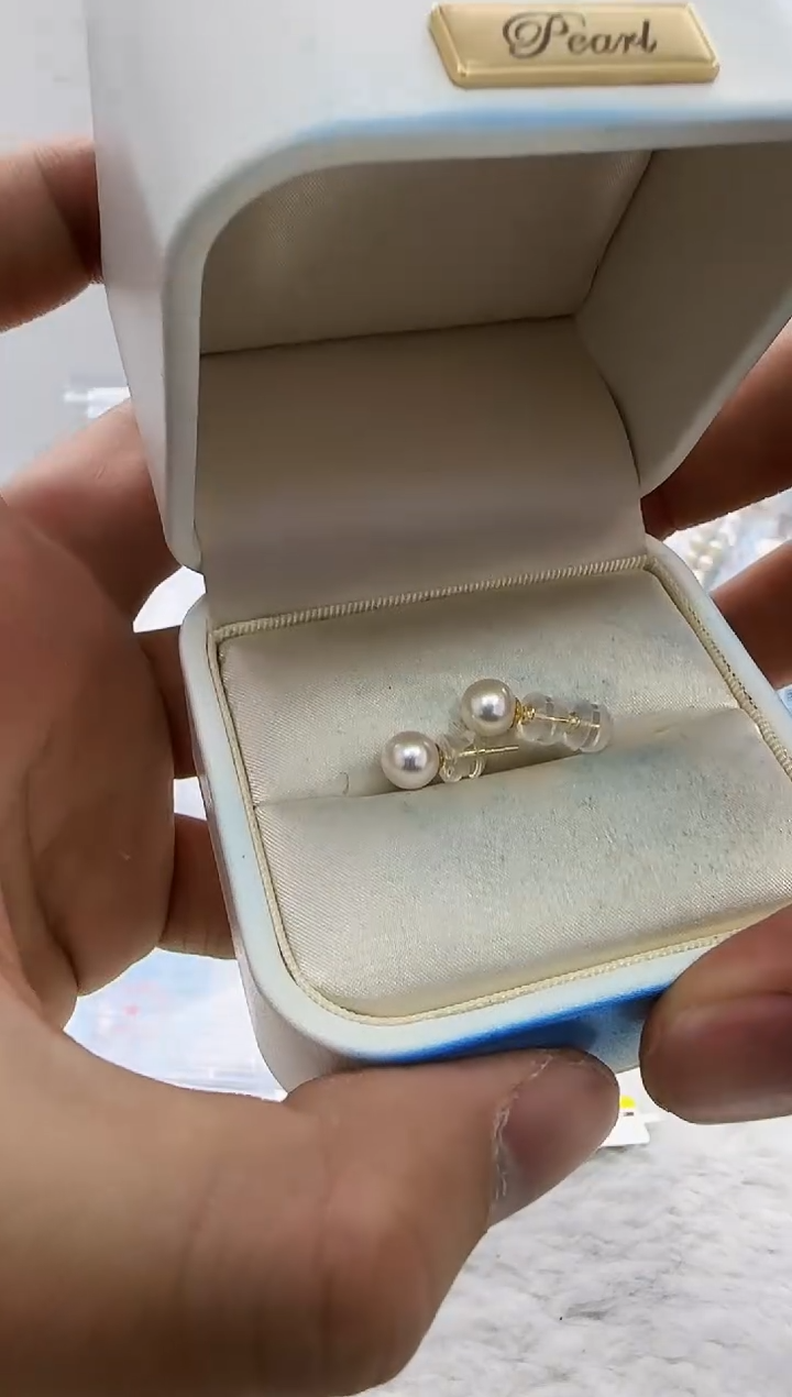 【闪购商品】海水珍珠DA18K金镶嵌a1570 ak耳钉7