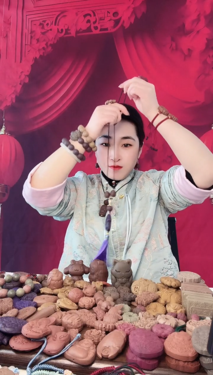 【闪购商品】泥塑九紫月亮狐＋御制珠子活扣