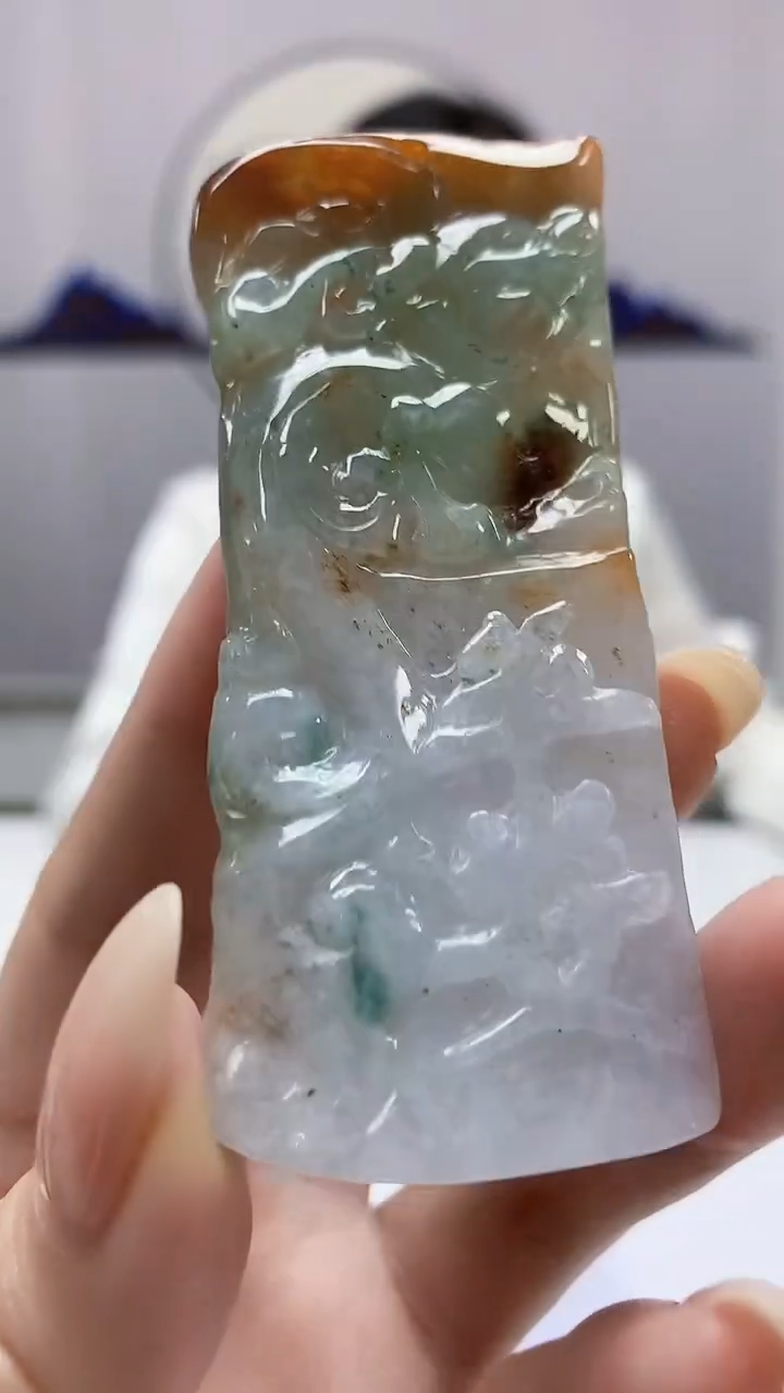 【闪购商品】定制翡翠未镶嵌0405DD-毛货挂件14