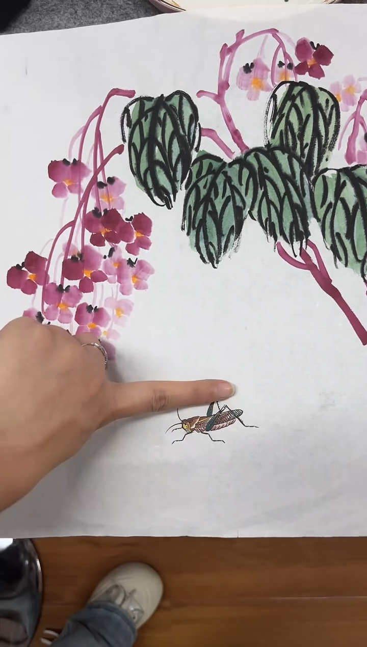 国画武天庆富贵叶