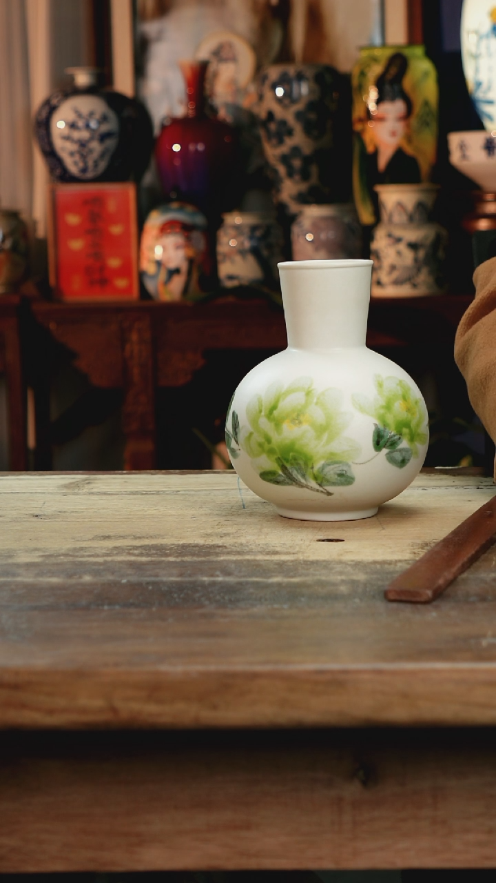 【闪购商品】瓷片景德镇纯手工釉下彩精品花瓶