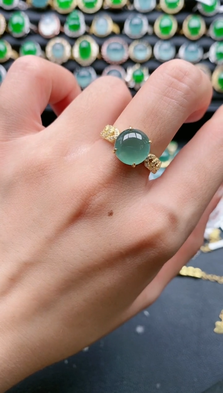 【闪购商品】翡翠戒指银S925镶嵌111111