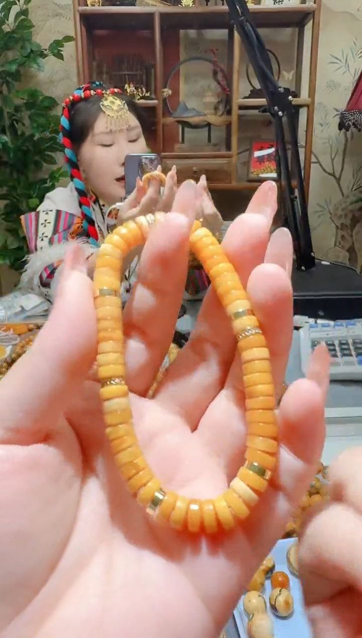 蜜蜡颈饰未镶嵌9750天然蜜蜡珠宝奇石全都保真