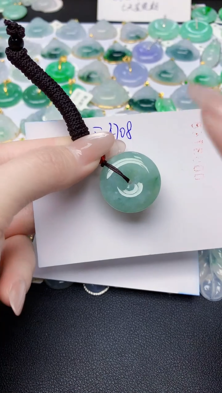 颈饰未镶嵌翡翠天然缅甸A货翡翠百元以上9元证书费自理