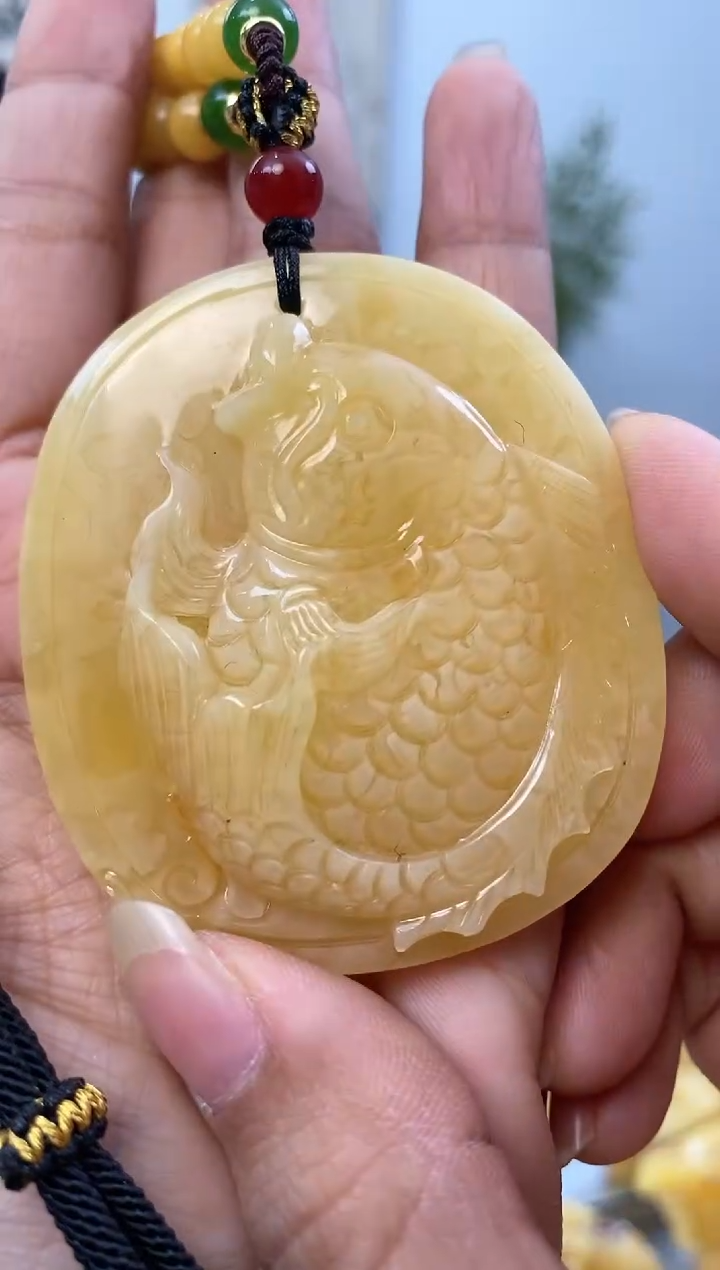 【闪购商品】蜜蜡裸石未镶嵌天然琥珀蜜蜡鱼牌