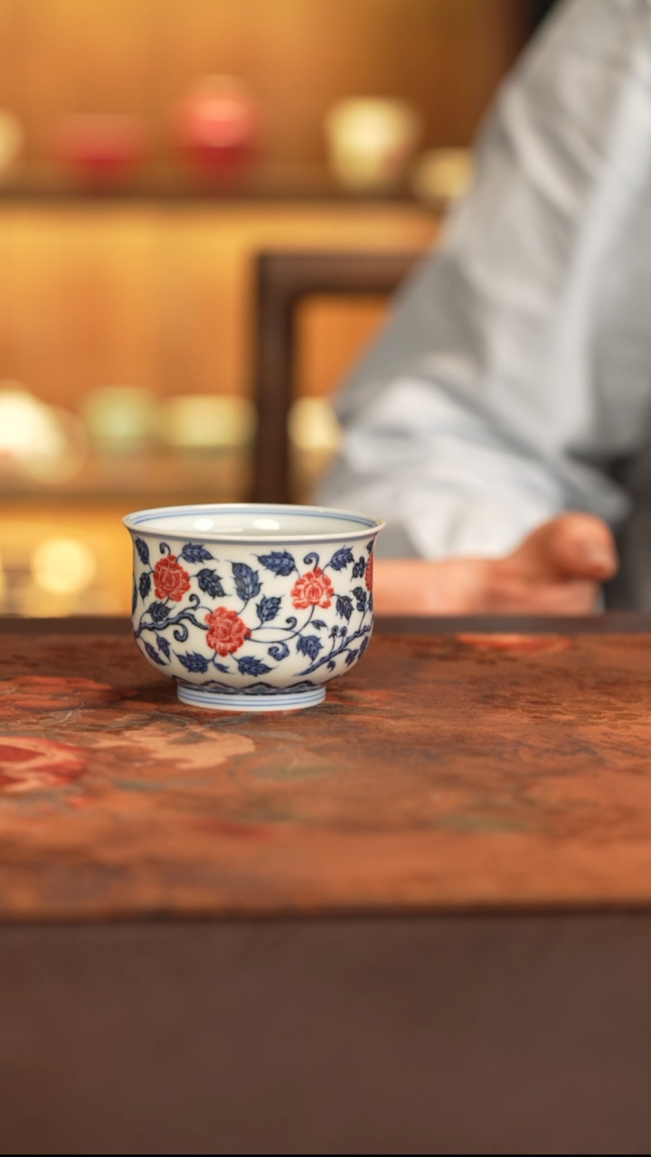 杯子片云晚谷景德镇纯手工陶瓷