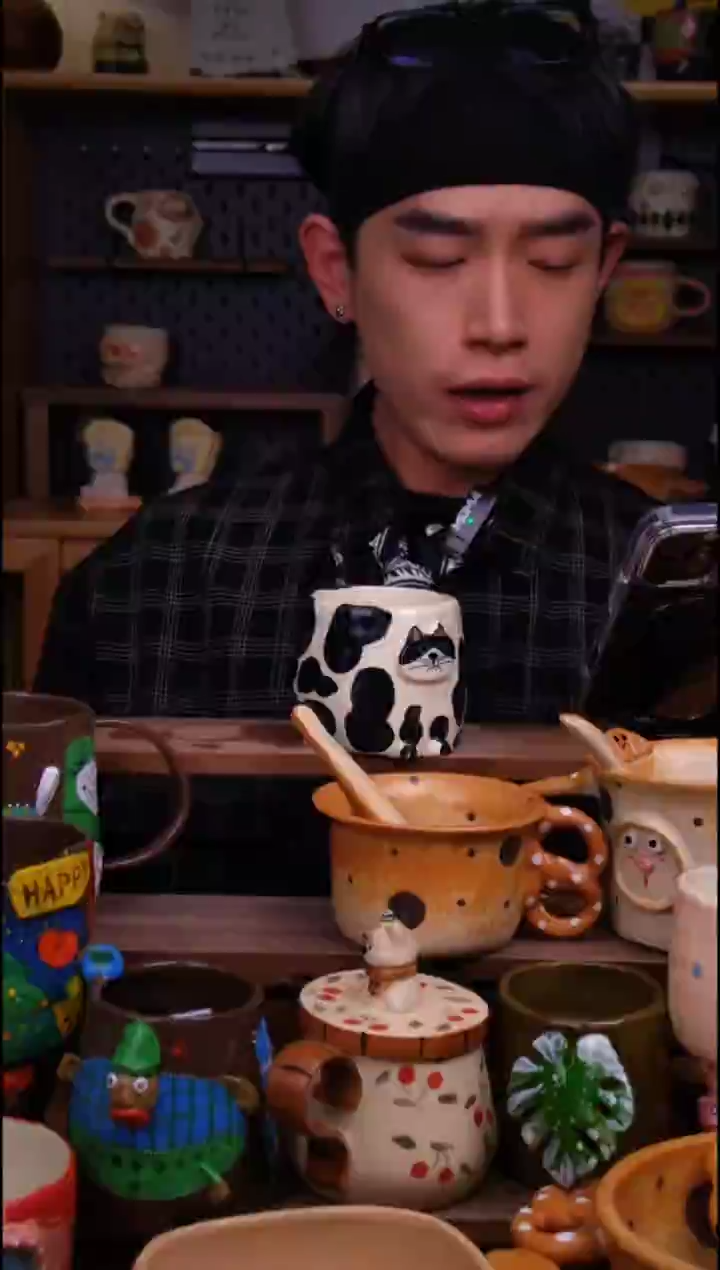 杯子陶景德镇可爱设计师款陶瓷