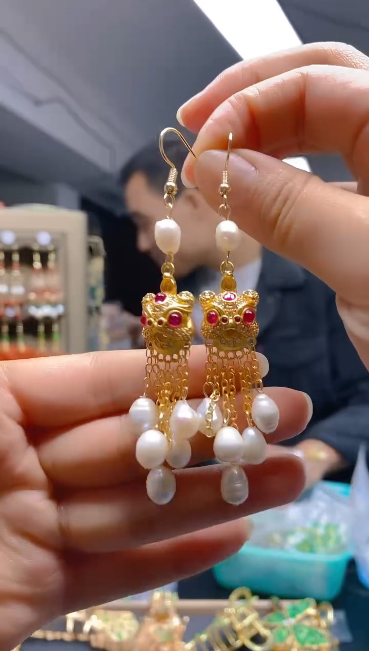 【闪购商品】淡水珍珠耳饰合金070珍珠饰品