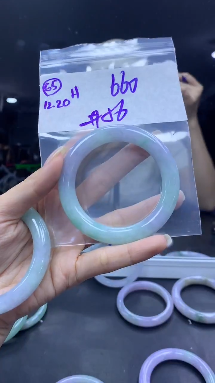 未镶嵌定制翡翠65手镯56+660元+拍一发一