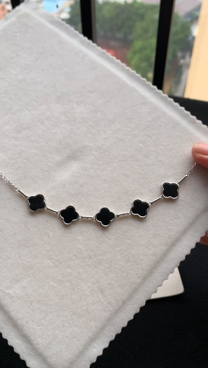 银S925镶嵌手链翡翠天然