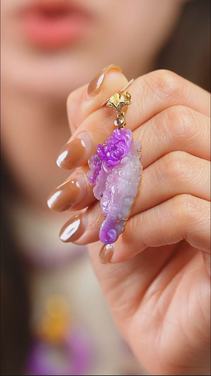 苏纪石（舒俱来）18K金镶嵌吊坠(不含链)5