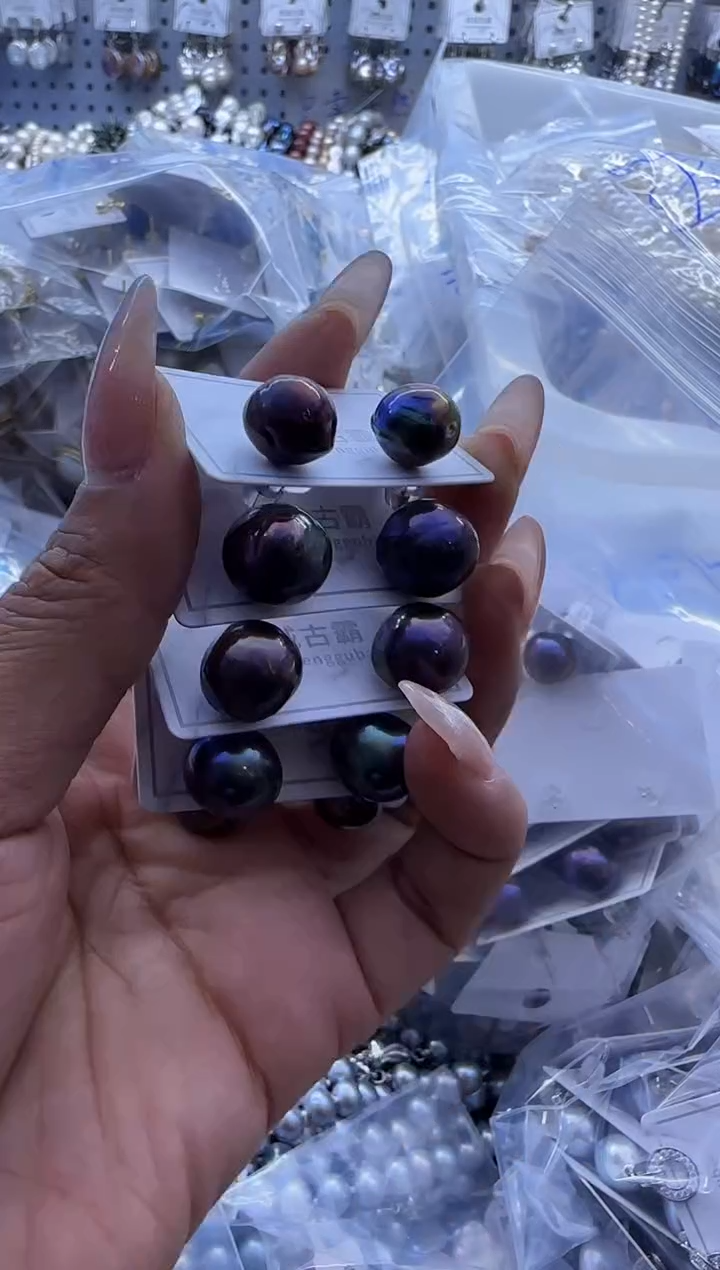 【闪购商品】淡水珍珠耳饰银S925镶嵌540多样性发货 发其一