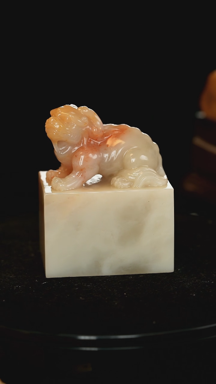 【闪购商品】寿山石高山水冻招财貔貅林端鸿作品