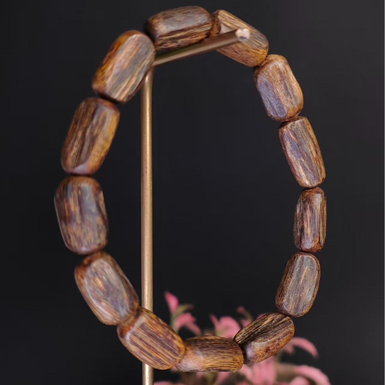 C019越南富森红土留疤玉化沉香手串