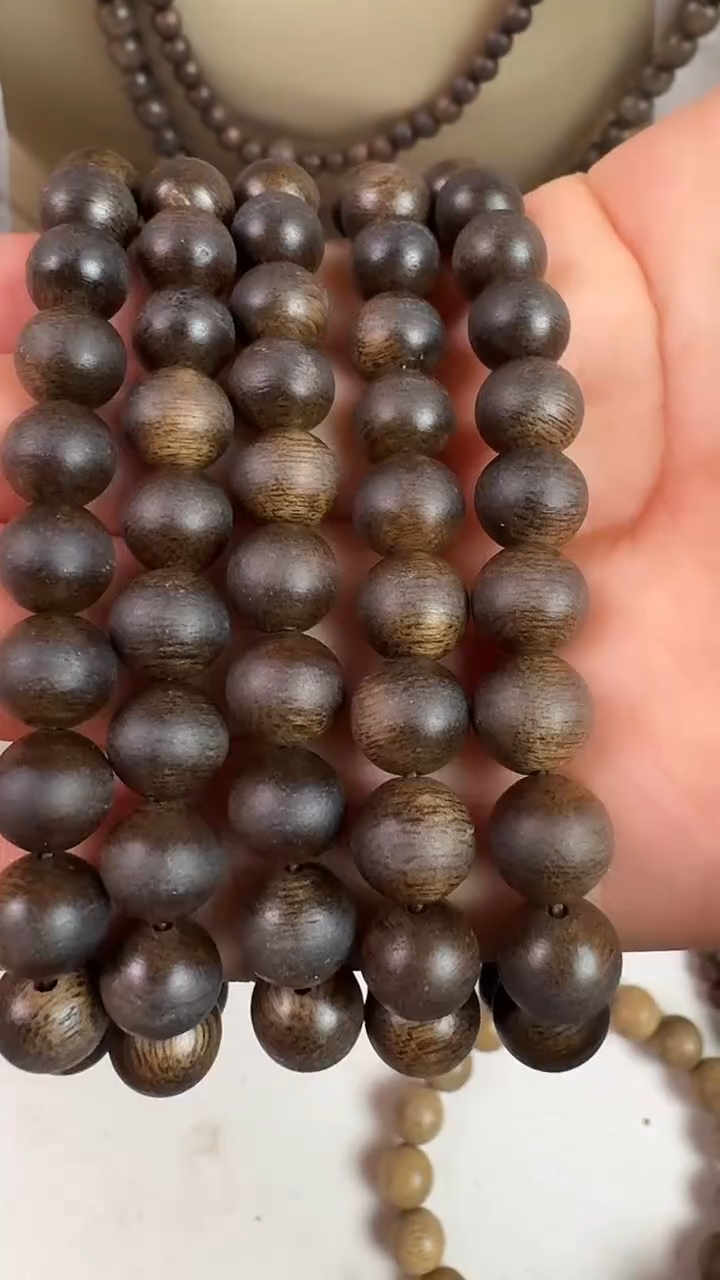 沉香碎屑沉香木海南白奇楠多圈手串