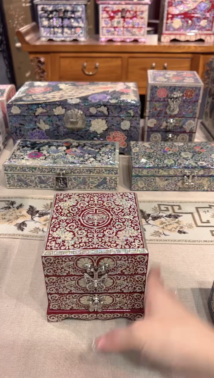 【闪购商品】双层福寿纹·弘贝雅螺钿漆器文化馆