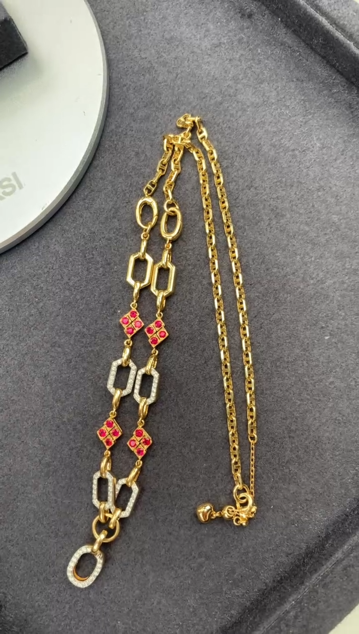 18K金镶嵌手链红宝石0.51ct红宝石  FH 定制