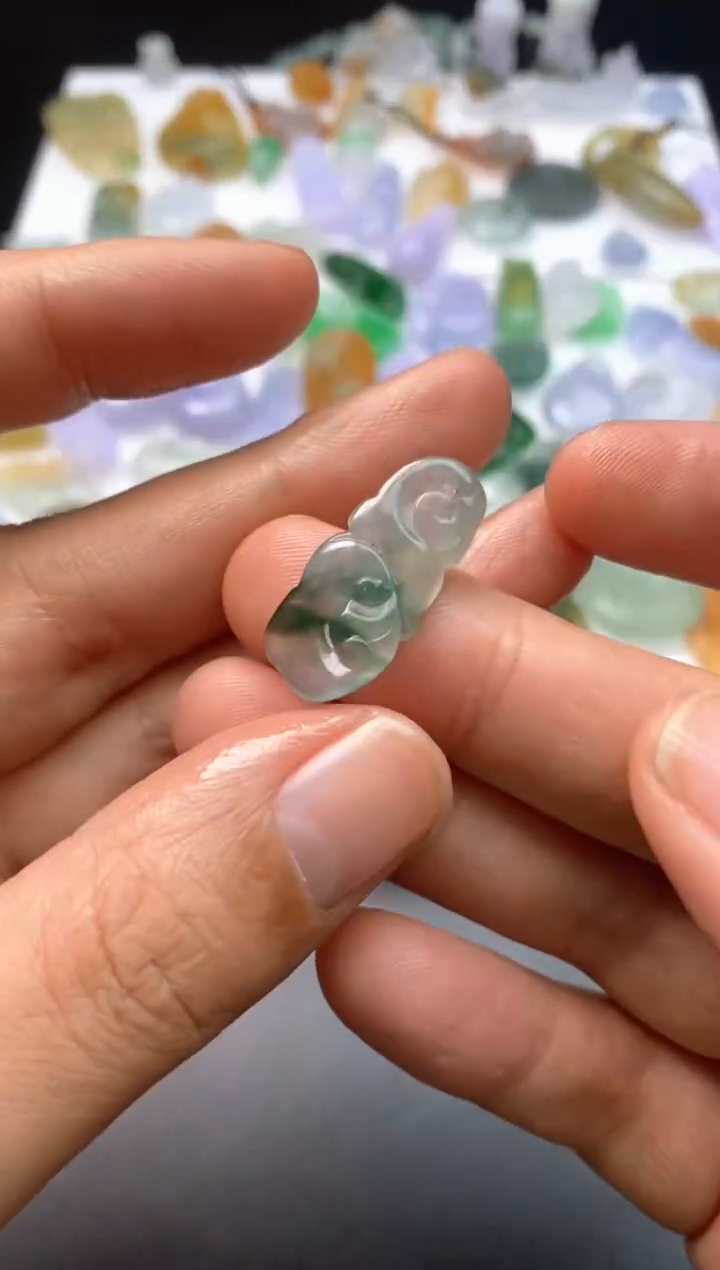 定制翡翠未镶嵌翡翠毛货发货发一个