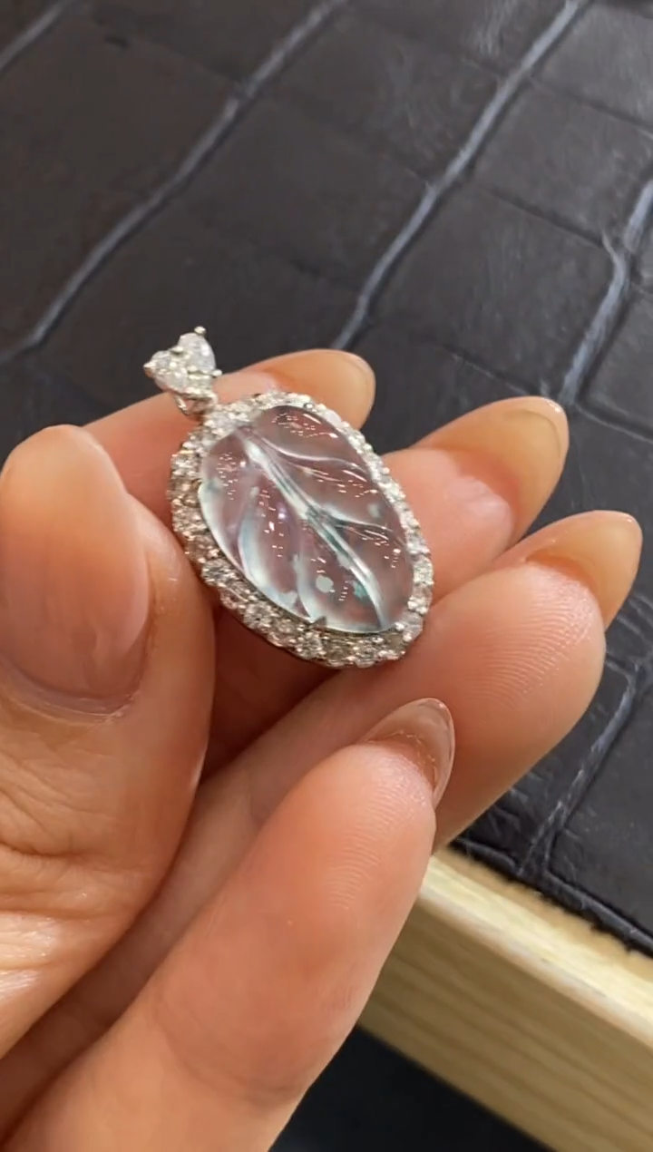 【闪购商品】翡翠颈饰18K金镶嵌收到货48小时鉴赏期（超时不退不换）