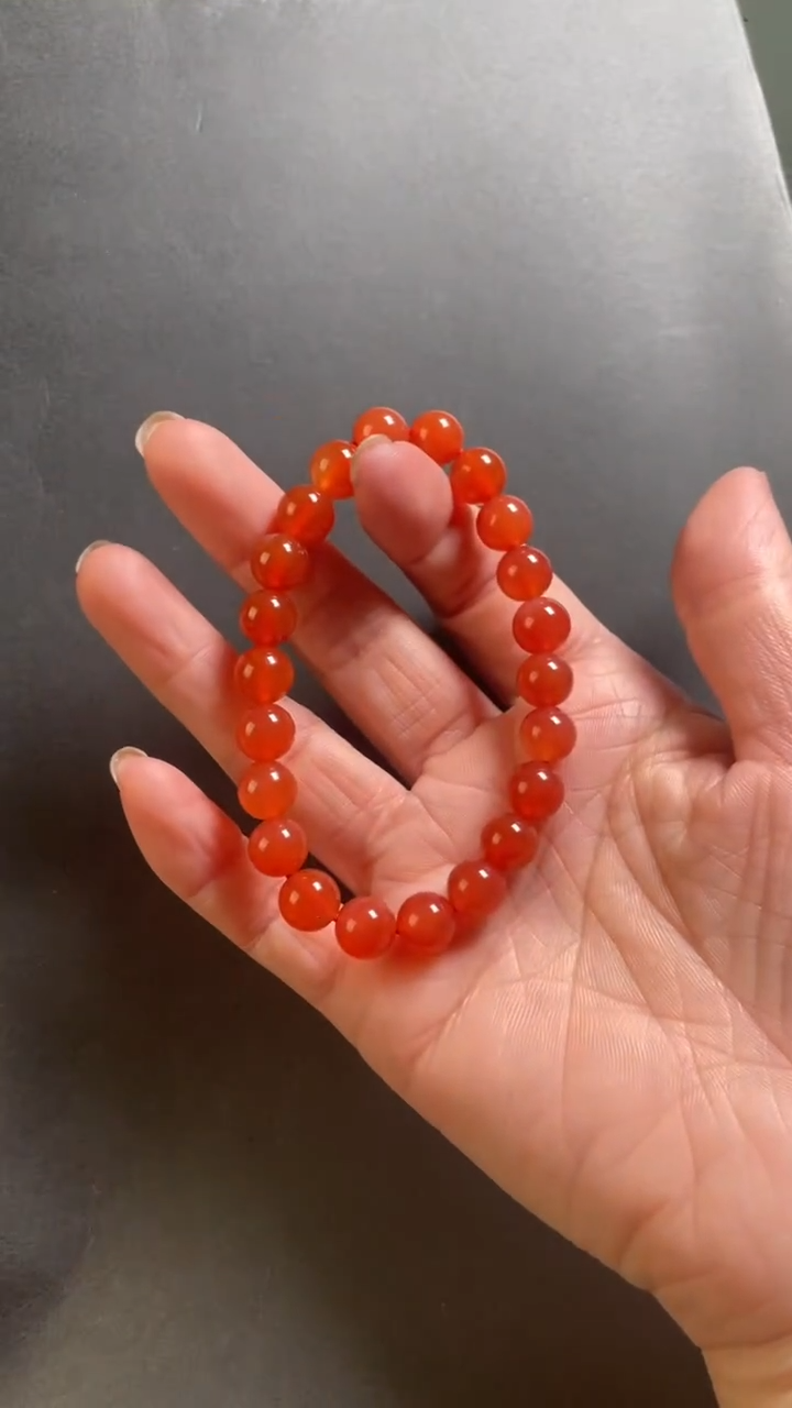 【闪购商品】南红玛瑙配饰未镶嵌88-圆珠手串8+