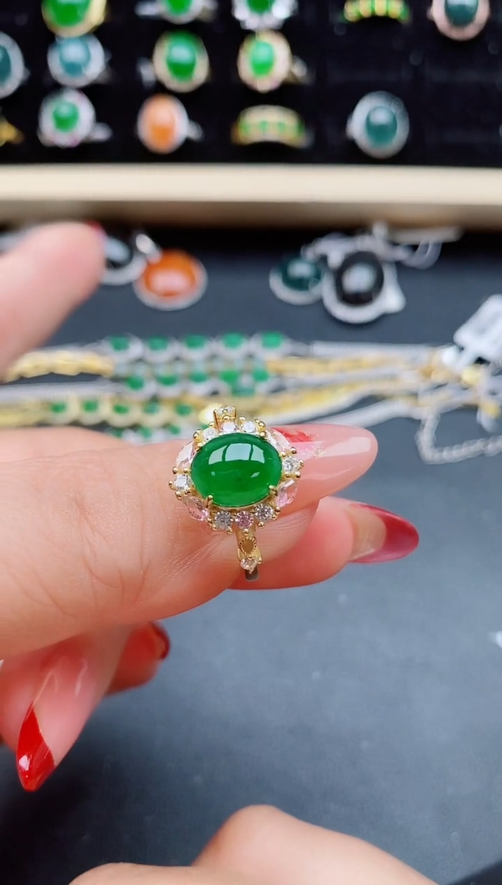 【闪购商品】翡翠戒指银S925镶嵌321321