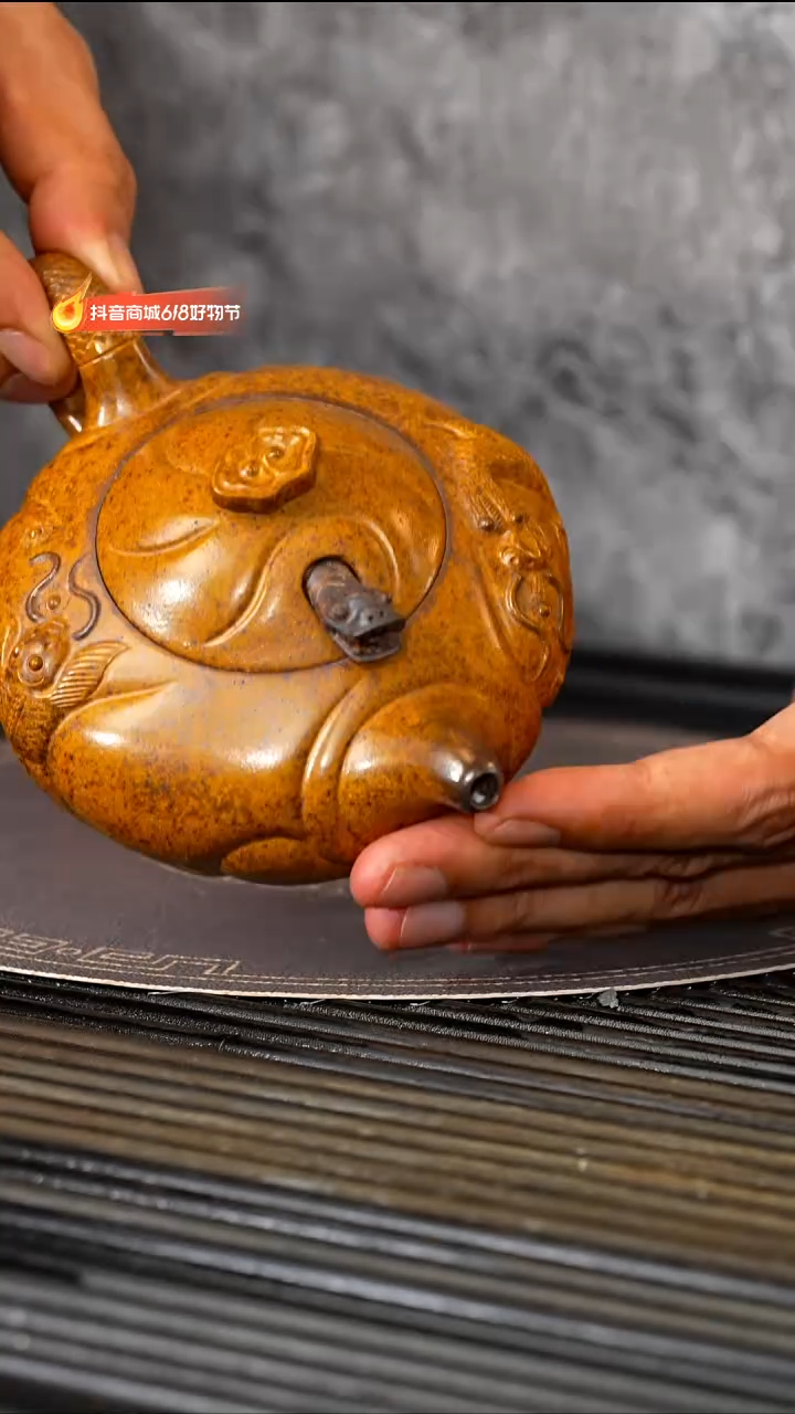 茶壶紫砂宜兴紫砂BYM 柴烧 鱼化龙 