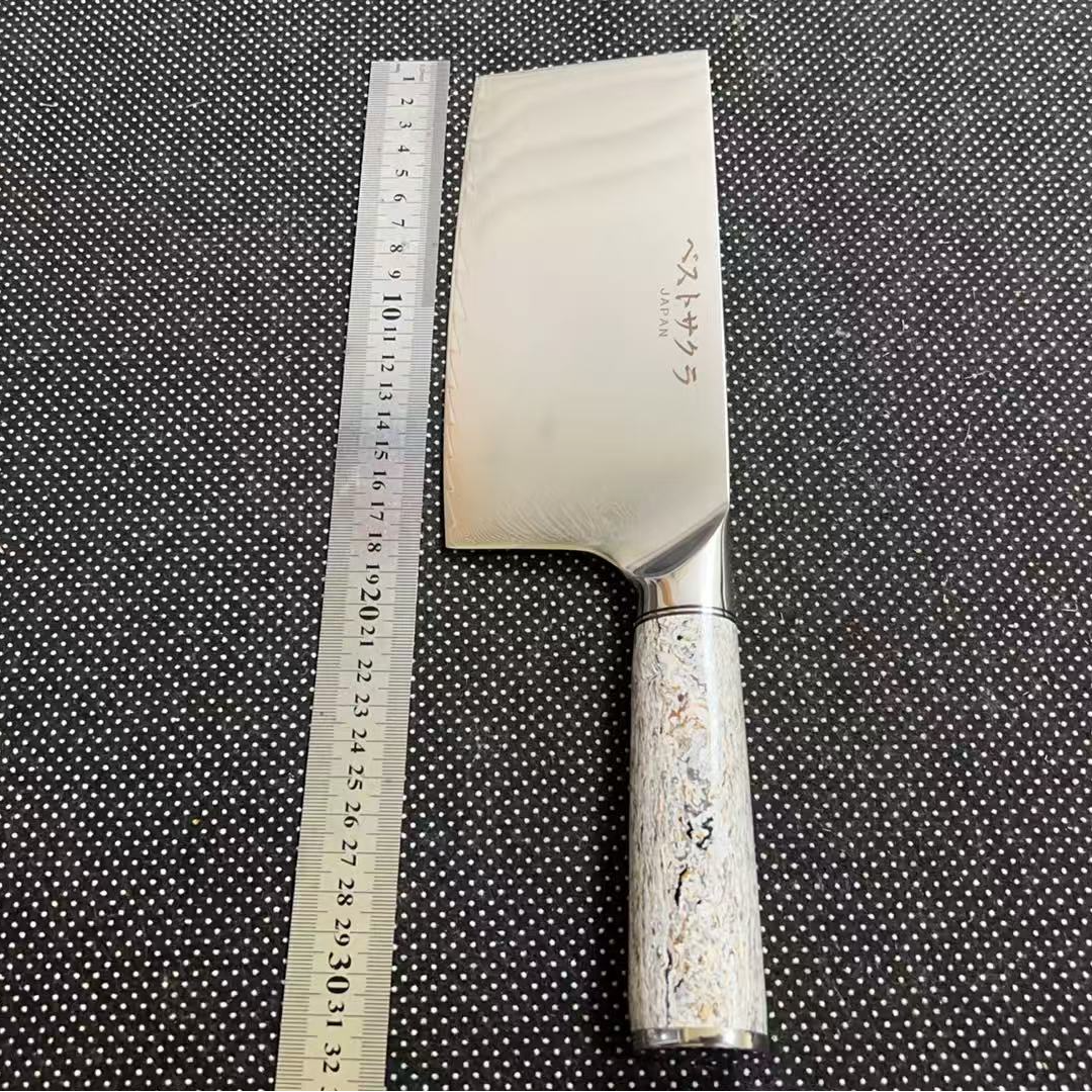 家用大马士革通体夹钢厨房切菜切片刀