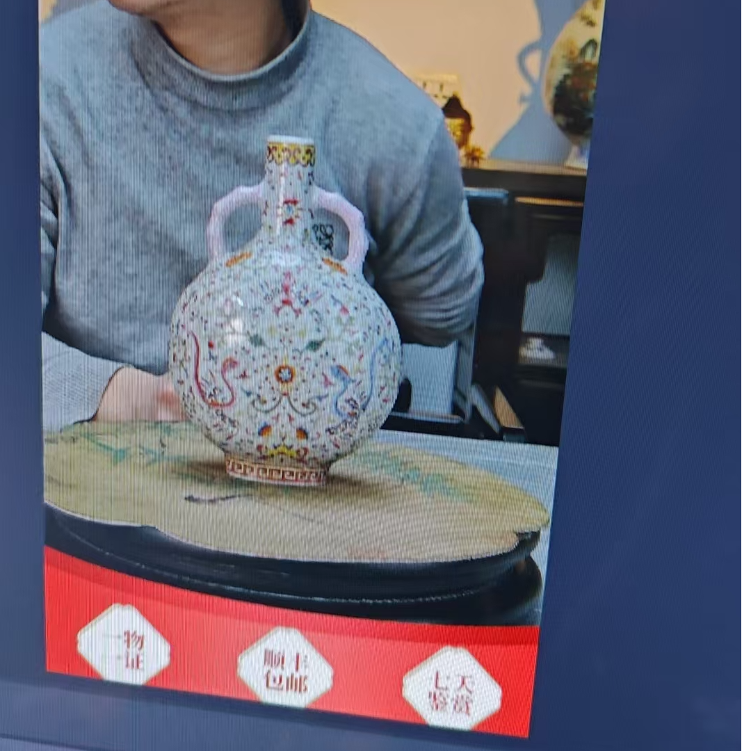 缠枝凤纹抱月瓶............