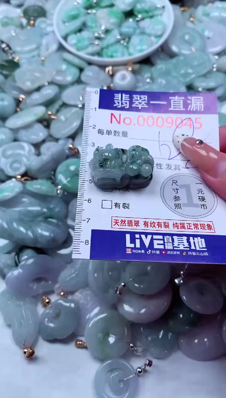 翡翠未镶嵌吊坠(不含链)9045