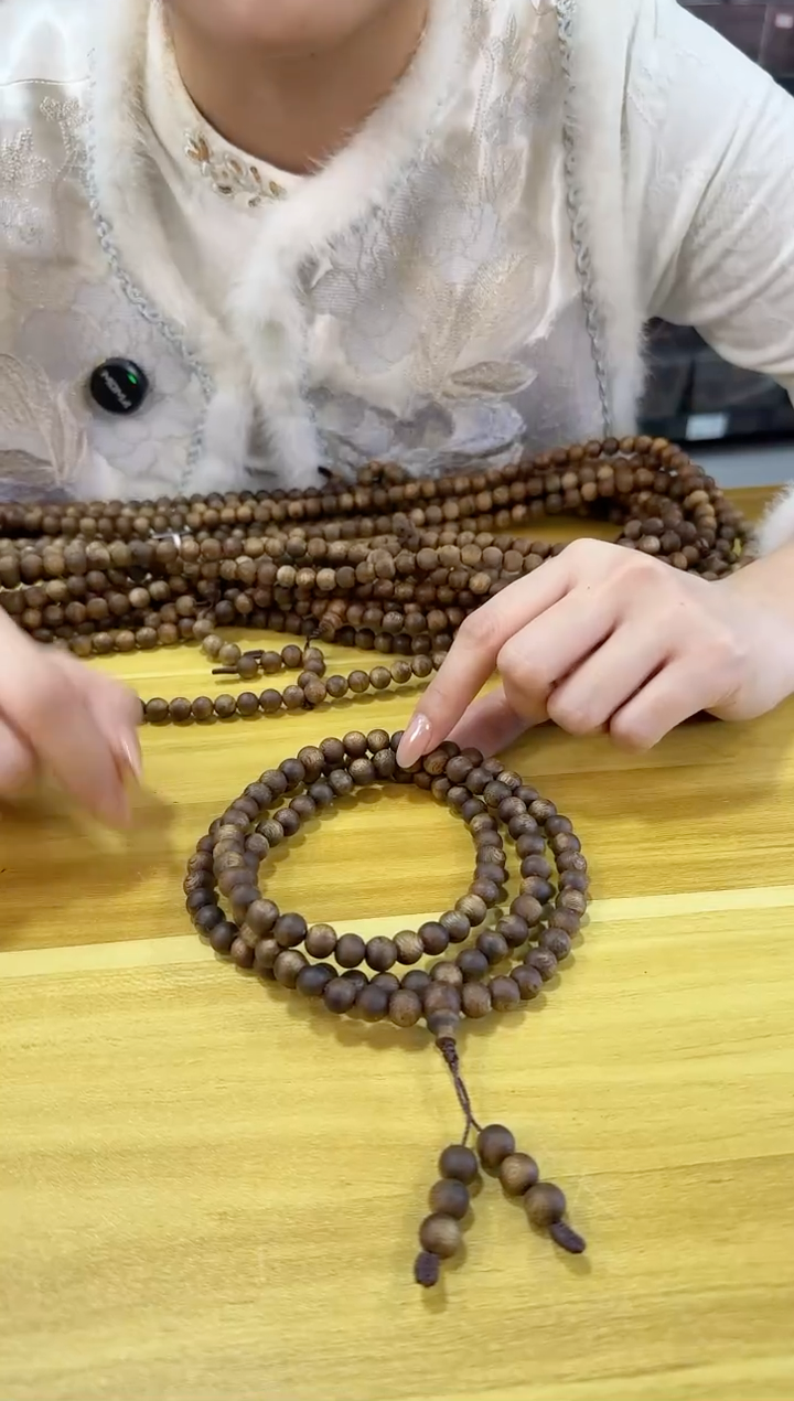 沉香手串8mm陆河圆珠多圈22g+多样性发一