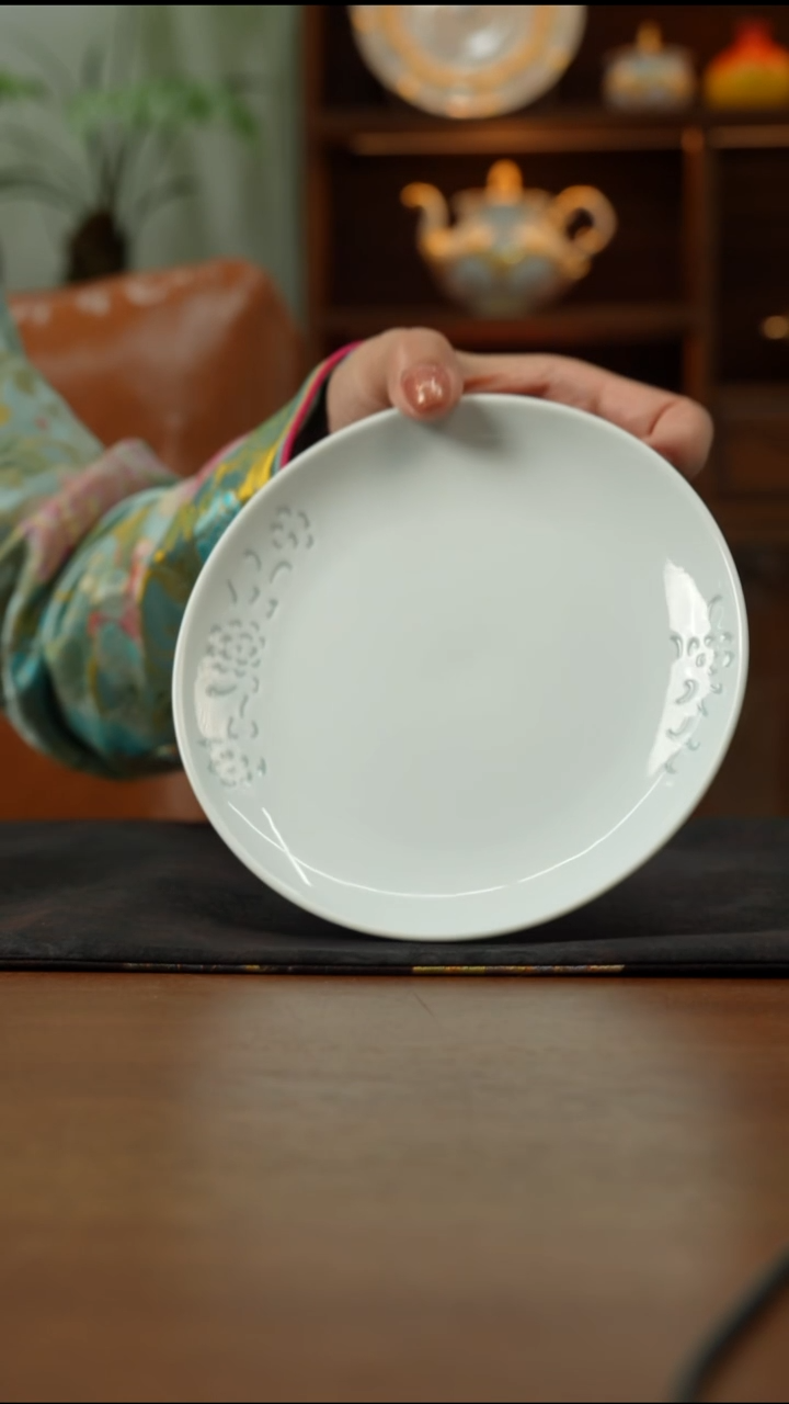 瓷片A001/6"云上浅盘（宝石青/青玲珑/弄影）