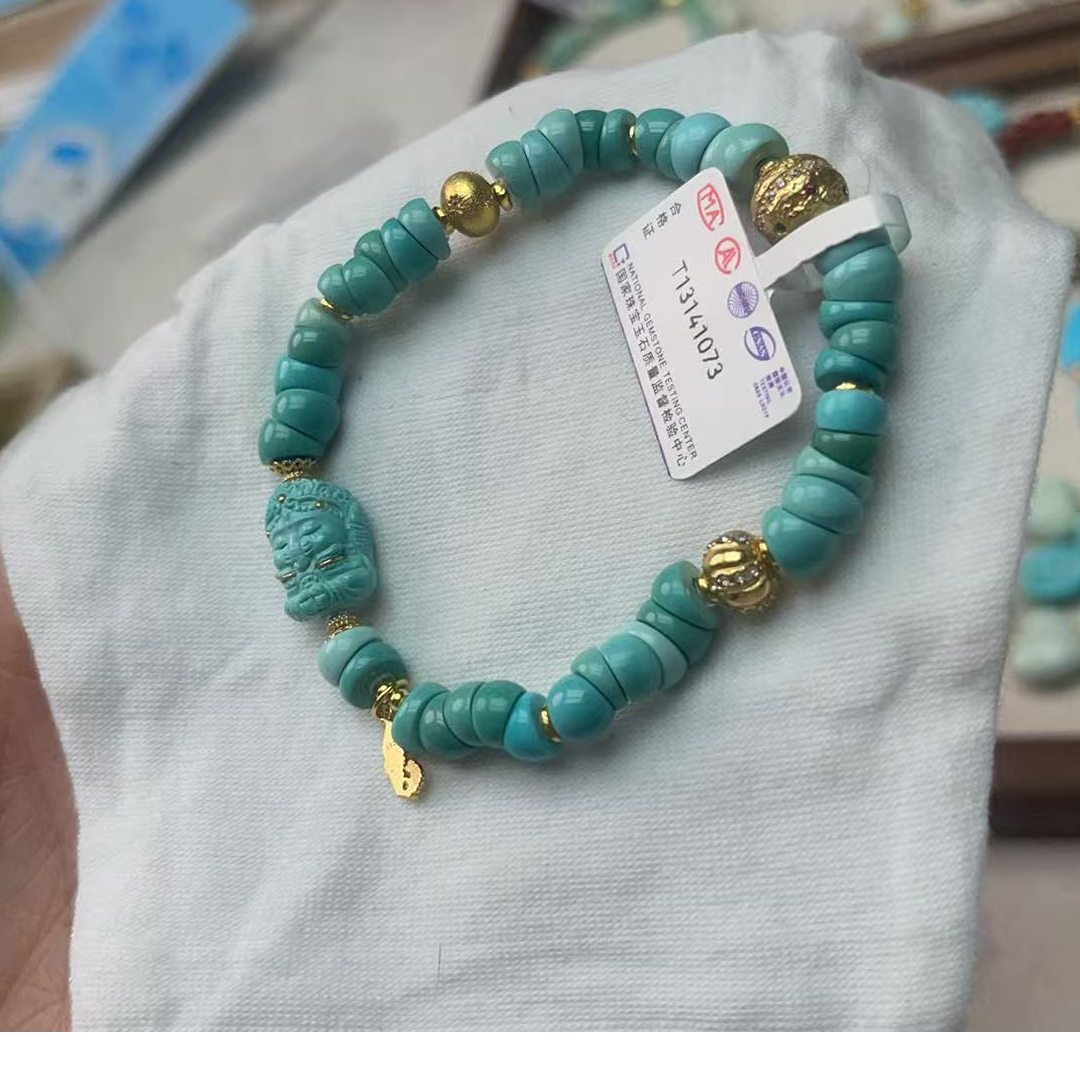 雅致家手工百搭（多样性发其一）绿松石单圈