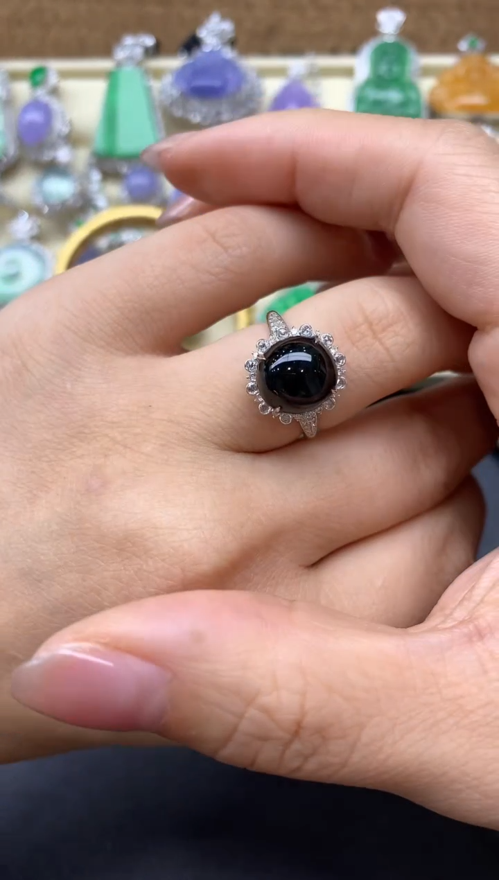 【闪购商品】翡翠戒指18K金镶嵌421-中国好珍宝