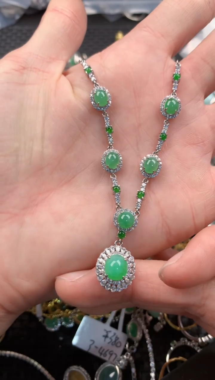 银S925镶嵌戒指翡翠333      5