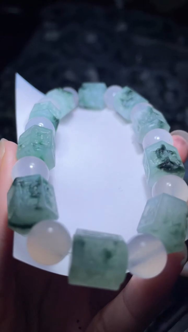 未镶嵌定制翡翠天然缅甸翡翠手串17