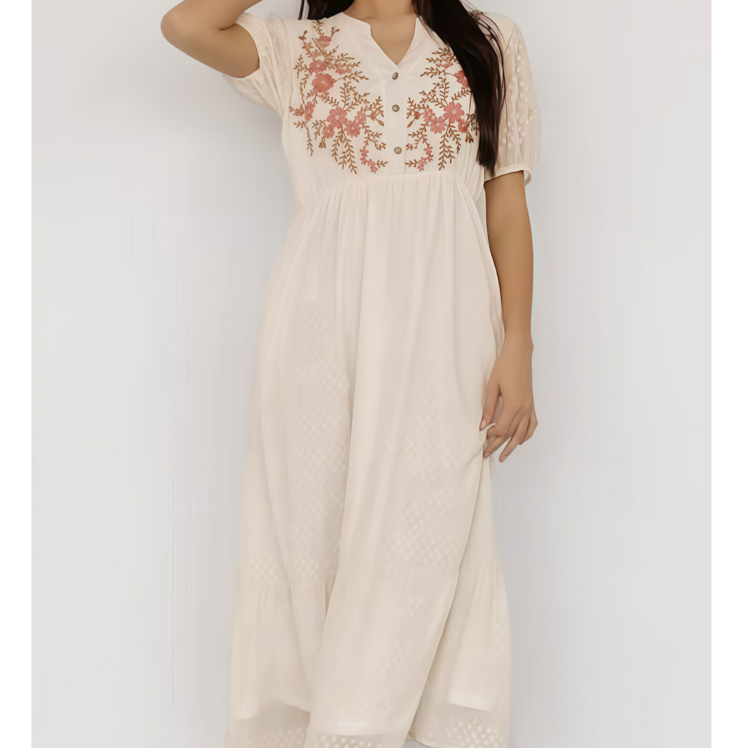 A17中国风时尚高级优雅连衣裙百搭温柔气质淑女显瘦长裙