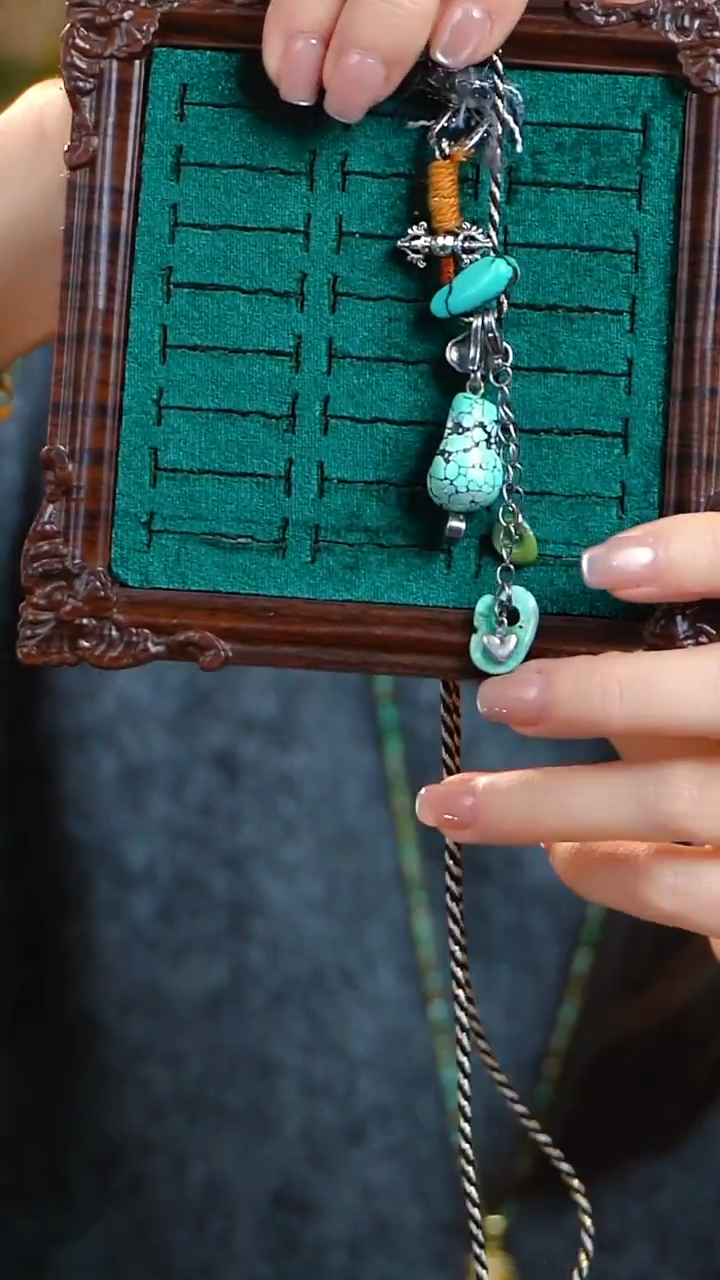 未镶嵌绿松石项链项链