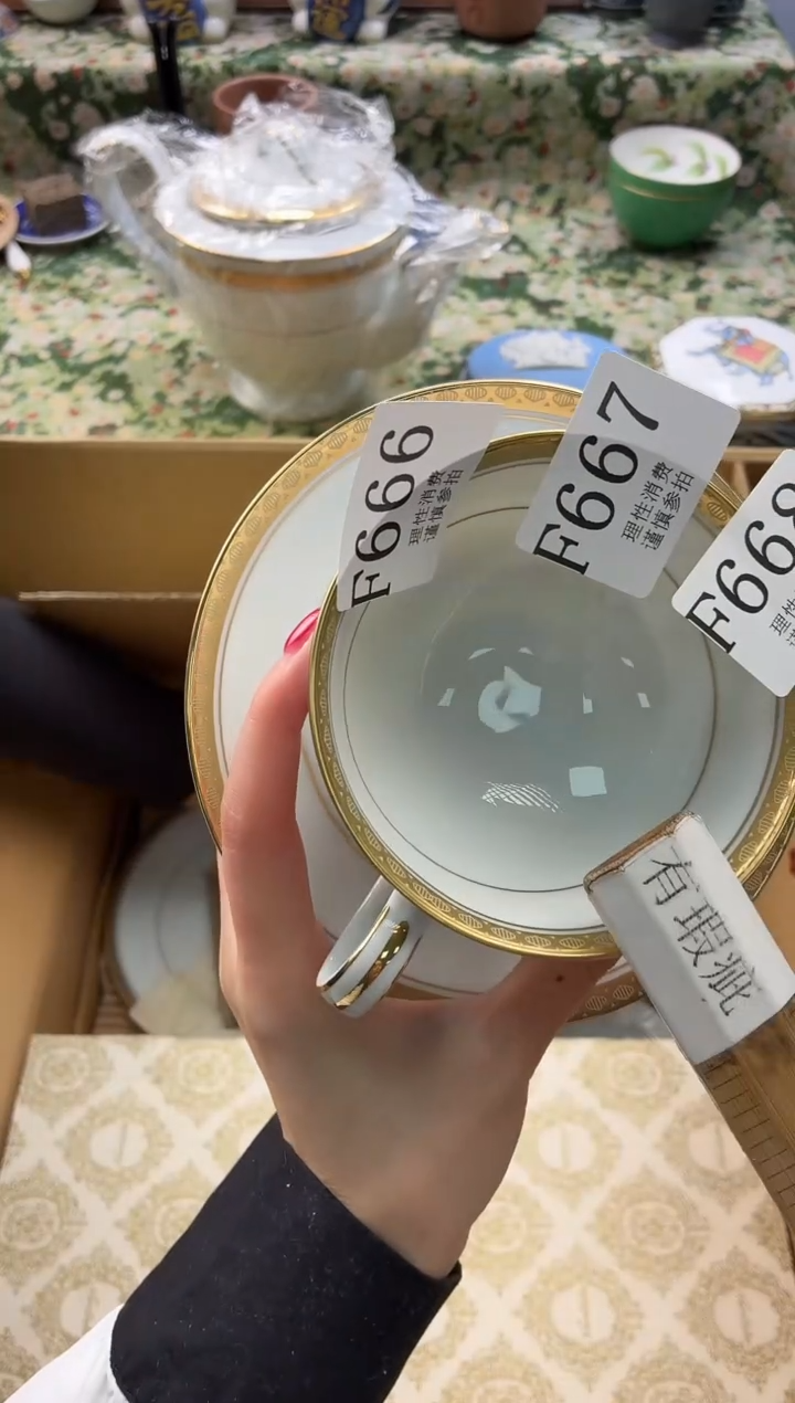 瓷片可*猫       F668