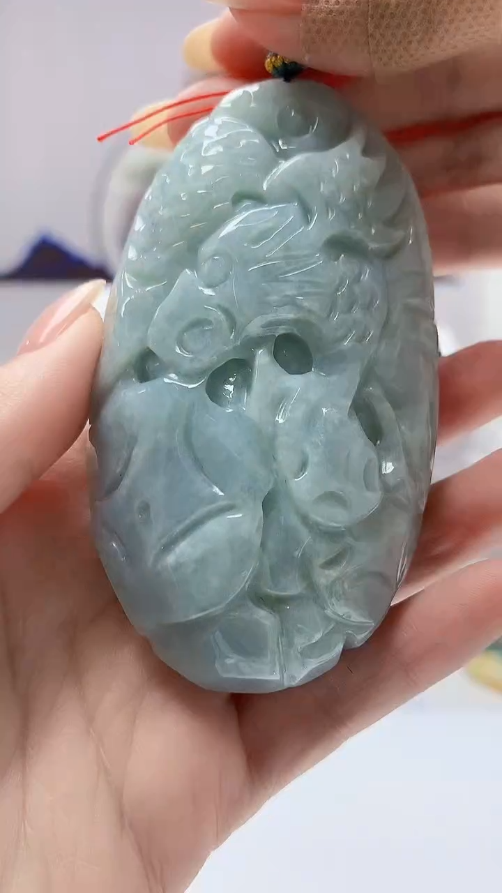 【闪购商品】定制翡翠未镶嵌4868DD-毛货挂件144