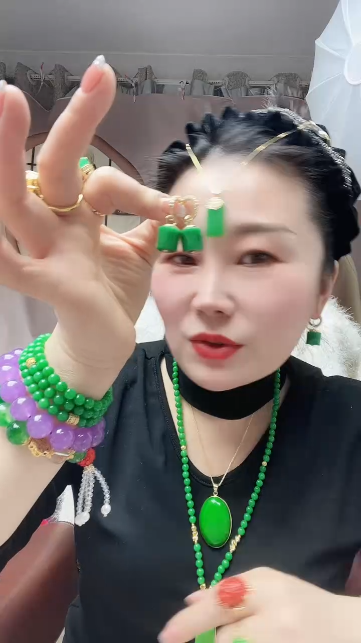 【闪购商品】翡翠耳饰14K金镶嵌088号