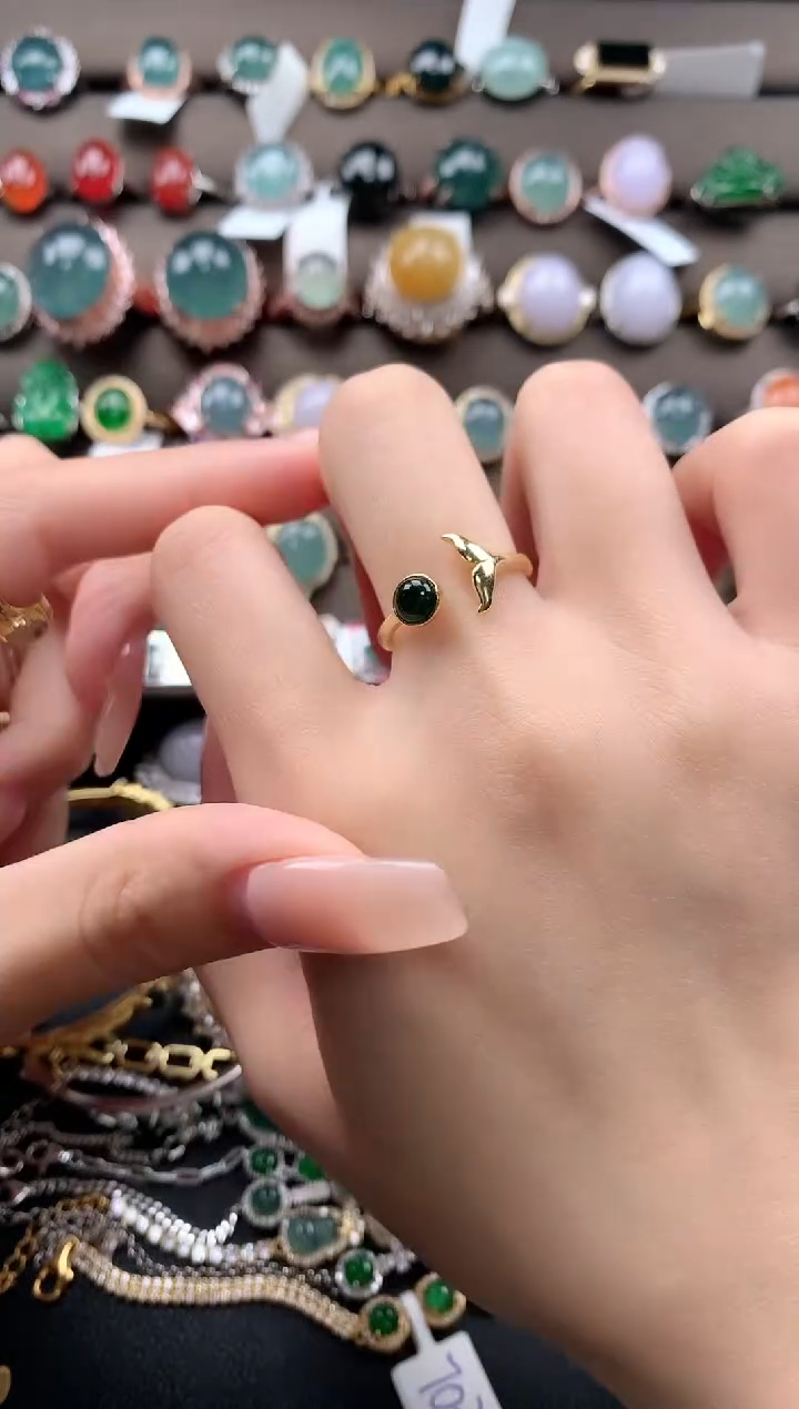 【闪购商品】翡翠戒指银S925镶嵌4324234