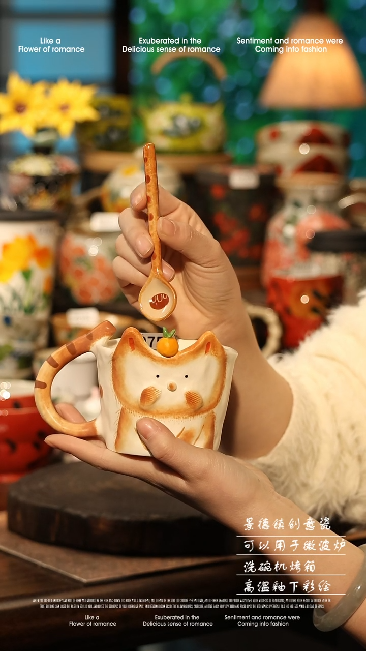 陶瓷景德镇高温釉下彩手工手绘款式@A0755@