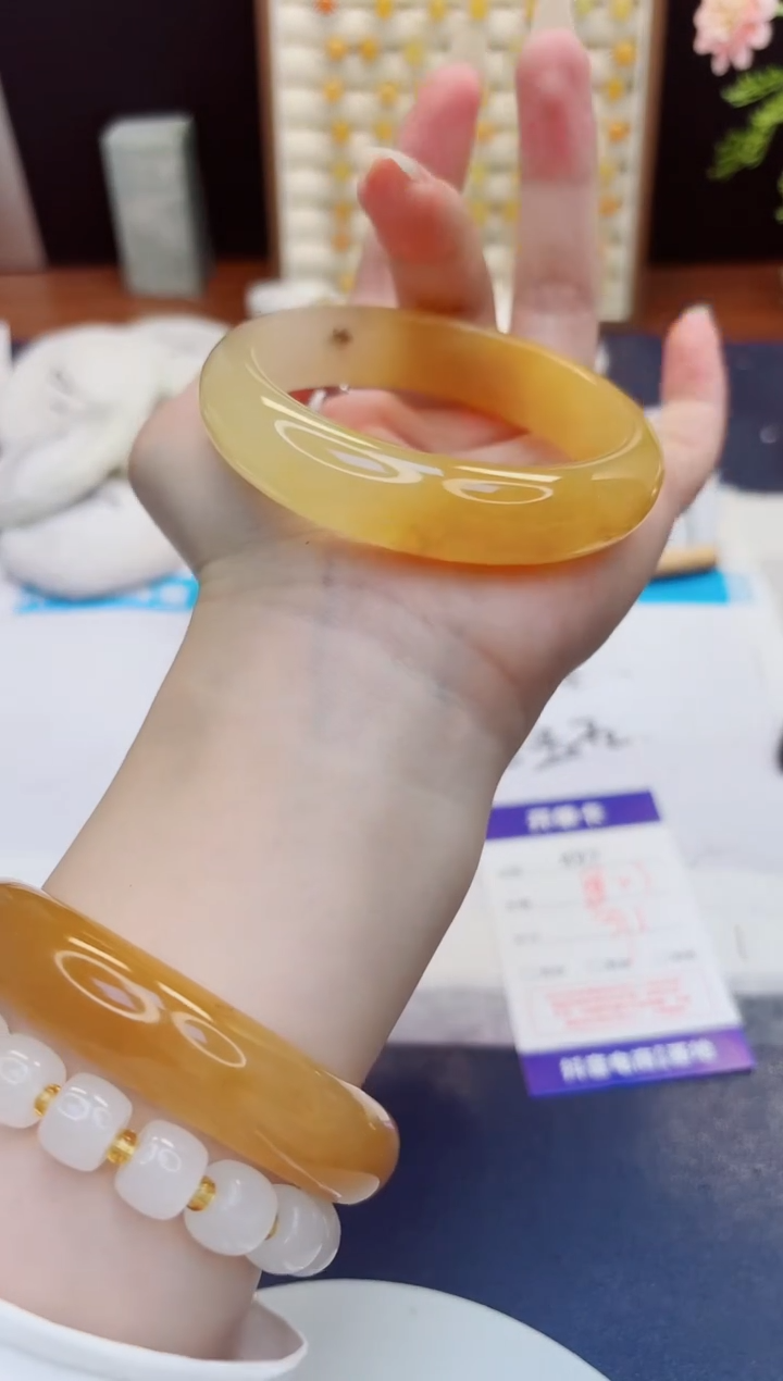 未镶嵌手镯石英质玉497-财气镯-圈口57