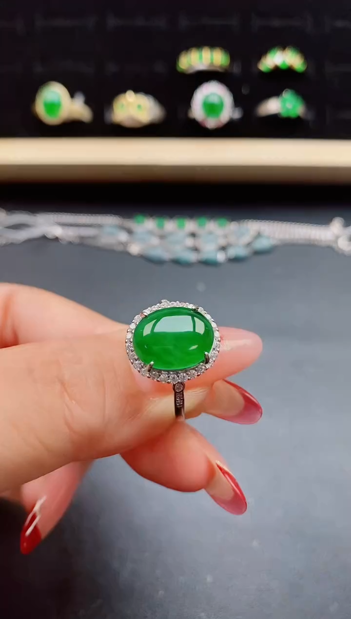 【闪购商品】翡翠戒指银S925镶嵌321321