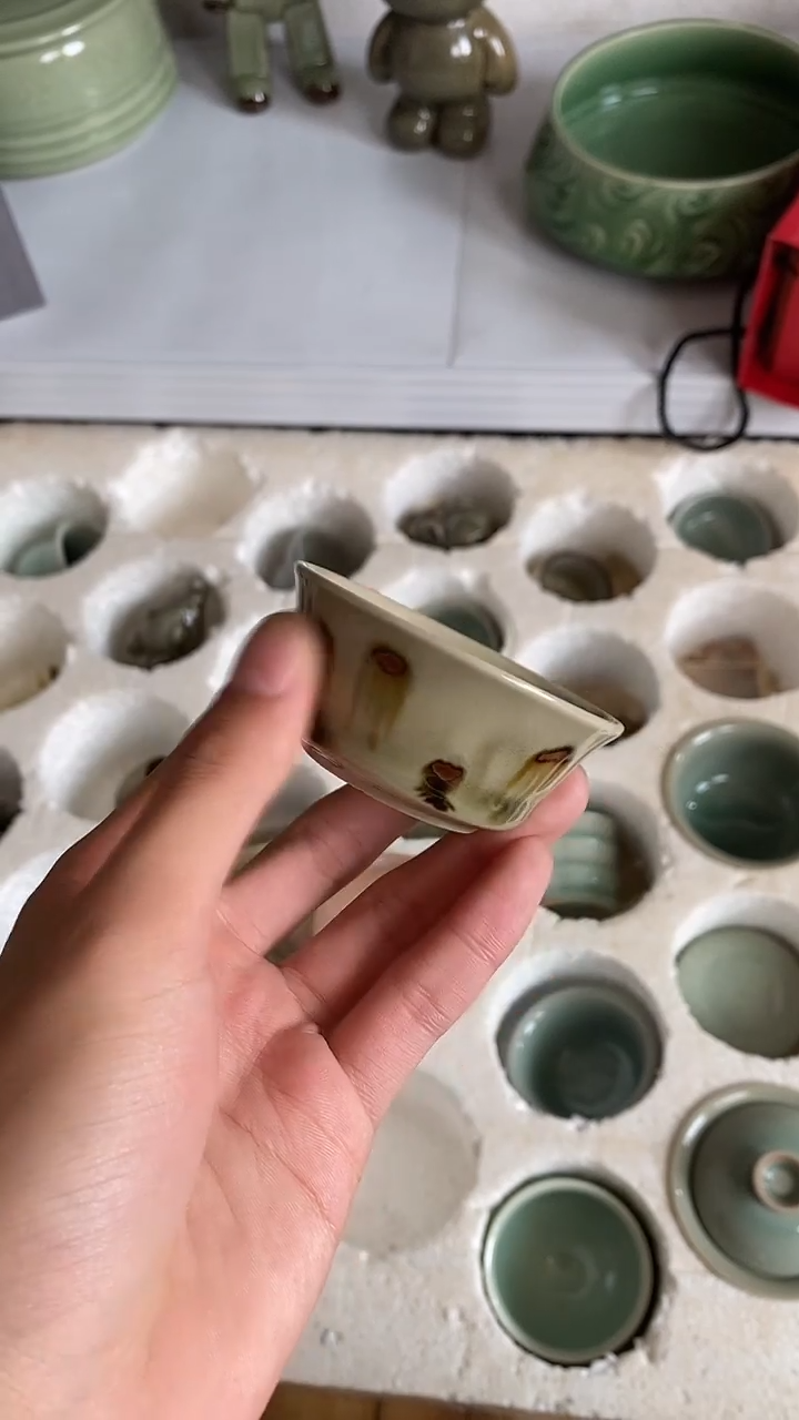   【山隐青瓷】龙窑柴烧杯子    全品