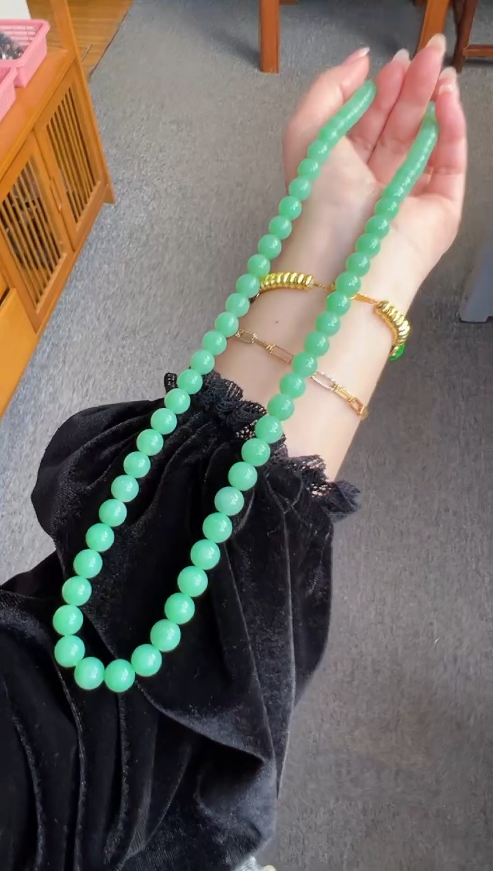 颈饰未镶嵌翡翠9.1mm珠链