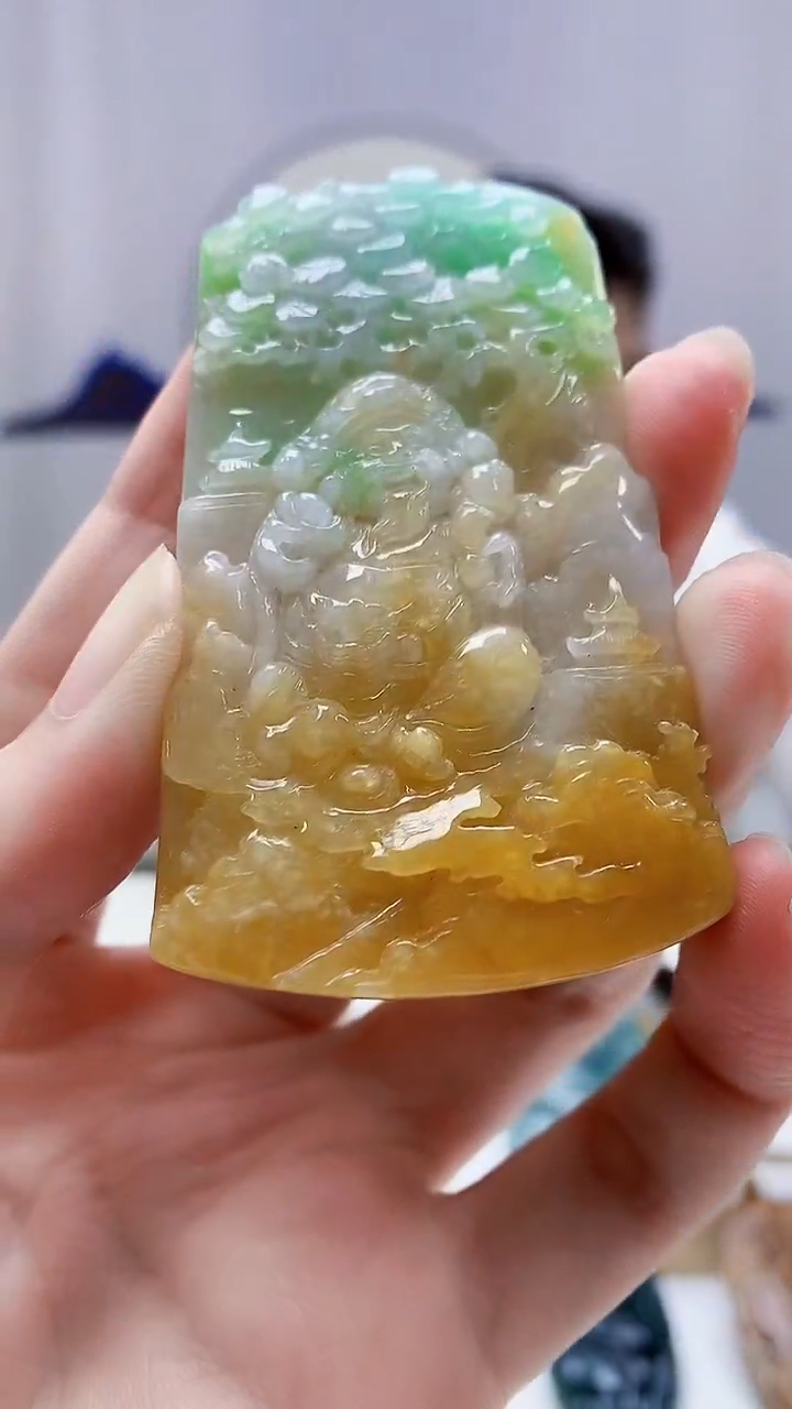 未镶嵌定制翡翠4917zm-毛货挂件88财神