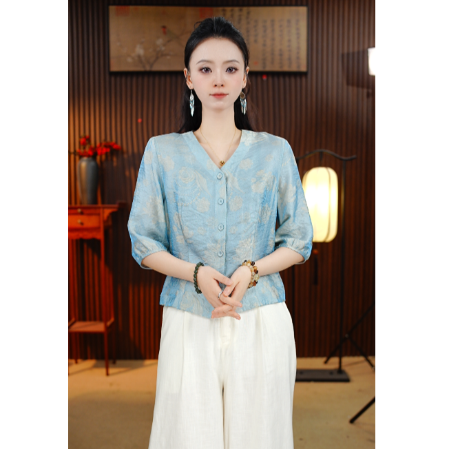 【烟雅】湾湾高定新中式国风双面穿外套