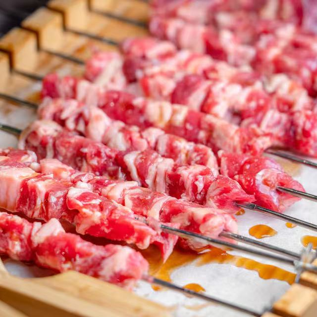 清真纯手工牛肉串 现穿现发