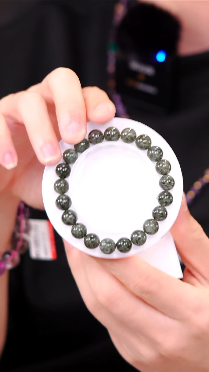 【闪购商品】水晶单圈未镶嵌Q035绿幽灵单圈9mm